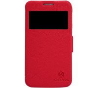 Чехол-книжка Nillkin для телефона Samsung I8580 красный, серия Fresh Leather Case