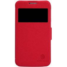 Чехол-книжка Nillkin для телефона Samsung I8580 красный, серия Fresh Leather Case