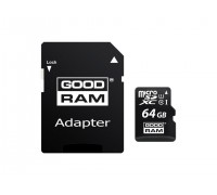 Карта памяти GoodRAM microSD Class 10 UHS I (64Gb) + adapter