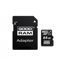 Карта памяти GoodRAM microSD Class 10 UHS I (64Gb) + adapter