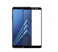 Защитное 3D стекло для Samsung A530 (A8-2018) чёрное