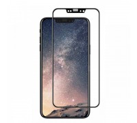 Защитное 3D cтекло для iPhone X (чёрный обод)
