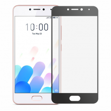 Защитное Full screen стекло для Meizu M5c (чёрный обод)
