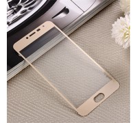 Защитное Full screen стекло для Meizu M3 Note (золотой обод)