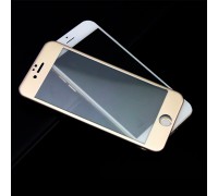 Защитное стекло для телефона iPhone 6 / 6s золотой обод