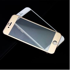 Защитное стекло для телефона iPhone 6 / 6s золотой обод