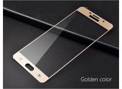 Защитное стекло для телефона Samsung A7 2016 золотое