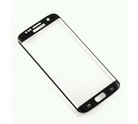 Защитное стекло для телефона Samsung Galaxy S7 EDGE (чёрный обод)