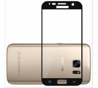 Защитное стекло для телефона Samsung Galaxy S7 (чёрный обод)