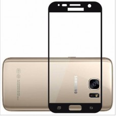 Защитное стекло для телефона Samsung Galaxy S7 (чёрный обод)