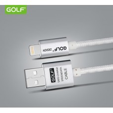 Кабель Golf Metal GC-10i Lightning для iPhone 6 (серебро) 1м