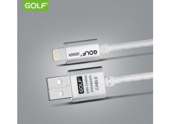 Кабель Golf Metal GC-10i Lightning для iPhone 6 (серебро) 1м