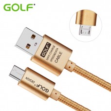Кабель Golf Metal GC-10m USB - microUSB 100 см (золото)