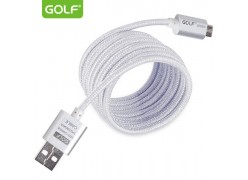 Кабель Golf Metal GC-10m USB - microUSB 100 см (серебро)