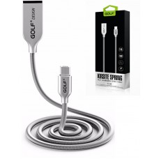 Кабель Golf Kirsite Spring GC-36m USB - microUSB 100 см (Серебро)