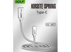 Кабель Golf Kirsite Spring GC-36t для Type-C (Серебро) 1 м