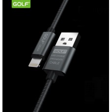 Кабель Golf Metal Spring GC-37i для iPhone 6 (чёрный) 1м
