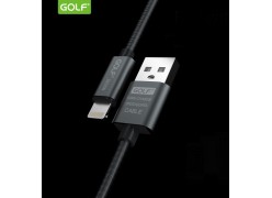 Кабель Golf Metal Spring GC-37i для iPhone 6 (чёрный) 1м