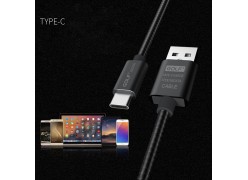 Кабель Golf Metal Spring GC-37t для Type-C (чёрный) 1м