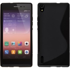 Чехол силиконовый New Line + плёнка для Huawei P7 black