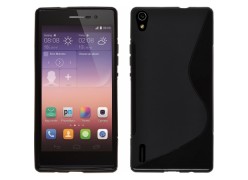 Чехол силиконовый New Line + плёнка для Huawei P7 black