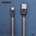 Нейлоновый USB Дата-кабель Remax для iPhone 5/6