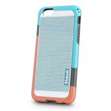 Чехол-накладка Walnutt Expert для телефона iPhone 6 оранжевый/голубой