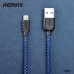 Нейлоновый USB Дата-кабель Remax для iPhone 5/6