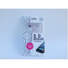 Дата кабель B&P для iPhone 5/6 белый