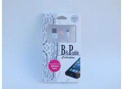 Дата кабель B&P для iPhone 5/6 белый