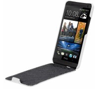 Чехол-блокнот Melkco для телефона HTC One белый, Leather case