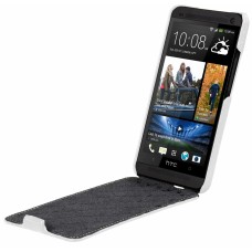 Чехол-блокнот Melkco для телефона HTC One белый, Leather case