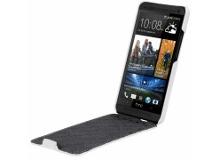 Чехол-блокнот Melkco для телефона HTC One белый, Leather case