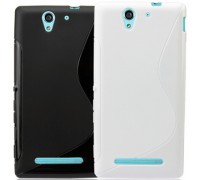 Чехол силиконовый New Line + плёнка для Sony Xperia C3 black