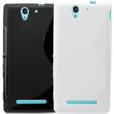 Чехол силиконовый New Line + плёнка для Sony Xperia C3 black