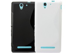 Чехол силиконовый New Line + плёнка для Sony Xperia C3 black