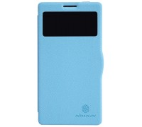 Чехол Nillkin для телефона Lenovo K910 Fresh Series Leather Case голубой