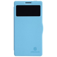 Чехол Nillkin для телефона Lenovo K910 Fresh Series Leather Case голубой