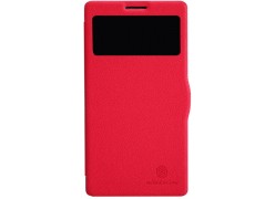 Чехол-книжка Nillkin для телефона Lenovo K910, красный, серия Fresh Leather Case