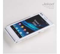 Чехол силиконовый Jekod + плёнка для SONY S36H/Xperia L/C210X прозрачный