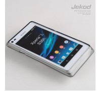 Чехол силиконовый Jekod + плёнка для SONY S36H/Xperia L/C210X черный