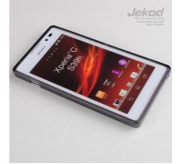 Чехол силиконовый Jekod + плёнка для SONY S39H/Xperia C черный