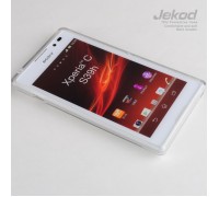 Чехол силиконовый Jekod + плёнка для SONY S39H/Xperia C прозрачный