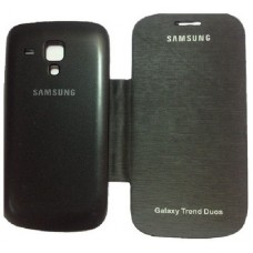 Чехол Flip Cover для Samsung Trend Duos s7562 тёмно-серый