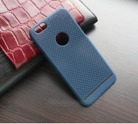 Чехол-накладка для телефона iPhone 6G синий (перфорированный пластик)
