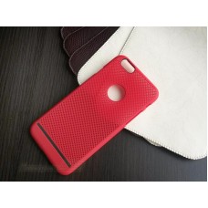 Чехол-накладка для телефона iPhone 6G красный (перфорированный пластик)