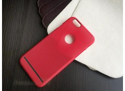 Чехол-накладка для телефона iPhone 6G красный (перфорированный пластик)