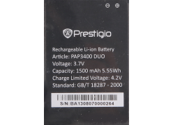 Аккумулятор для телефона Prestigio Multiphone 3400 DUO (PAP3400BA)