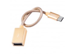 Кабель Hoco UA3 Type-C - USB 0.2м (золотой)