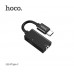 Аудио конвертер Hoco LS14 Type-C 2-в-1 audio черный